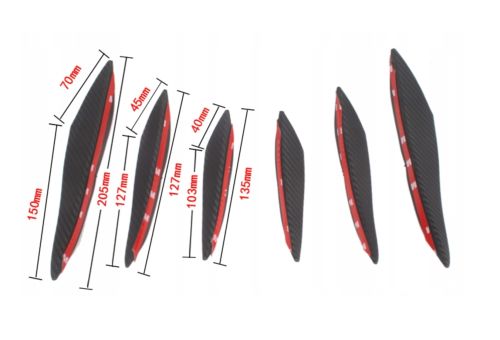 Universal Front Canards - Uniwersalne lotki zderzaka przedniego