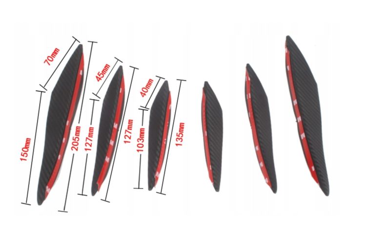 Universal Front Canards - Uniwersalne lotki zderzaka przedniego