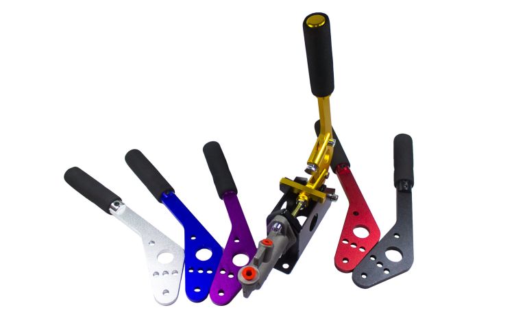 Hydrauliczny hamulec ręczny z zapadką