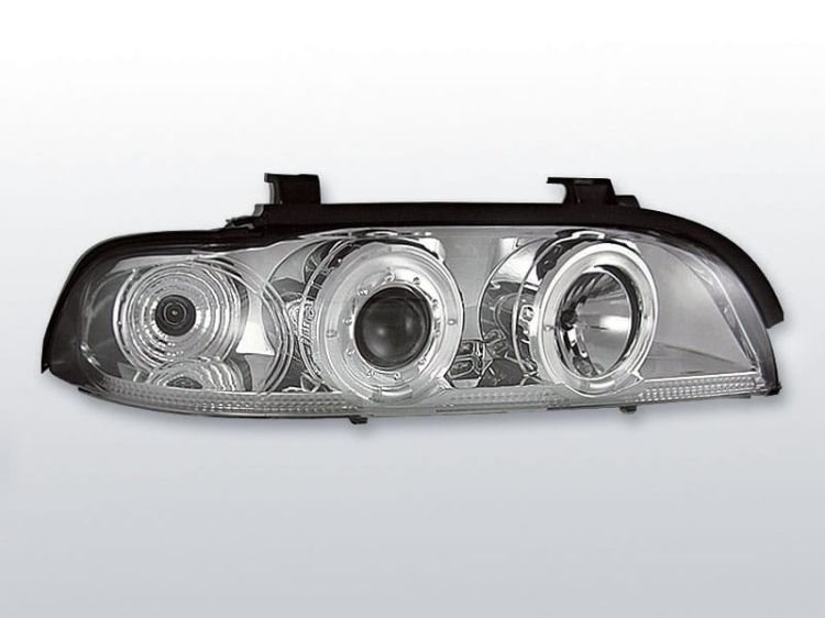 Lampy przednie BMW E39 09.95-05.03 ANGEL EYES CHROME