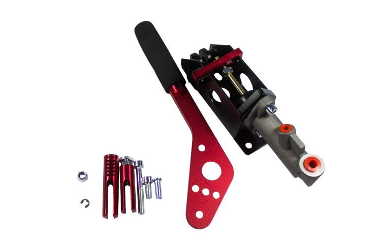 Hydrauliczny hamulec ręczny z zapadką