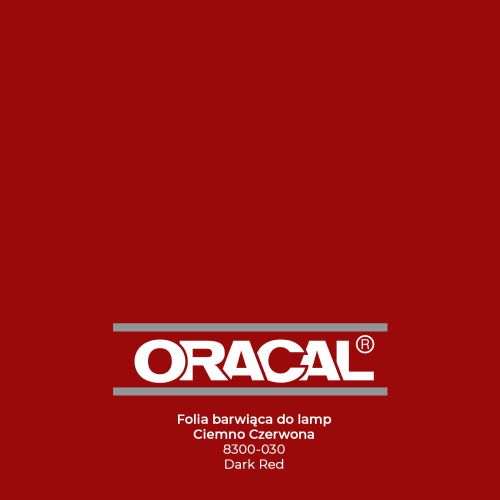Folia barwiąca do lamp Oracal 8300 - Ciemno Czerwona (Dark Red)