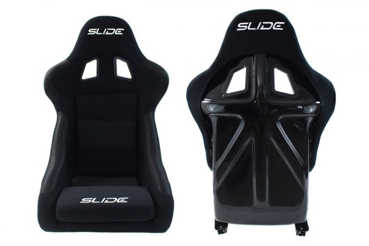 Slide KS2 Bucket Seat Suede Black - Fotel sportowy czarny