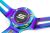 Slide Suede Steering Wheel Neo-Chrome 350mm - Zamszowa kierownica sportowa z odsadzeniem