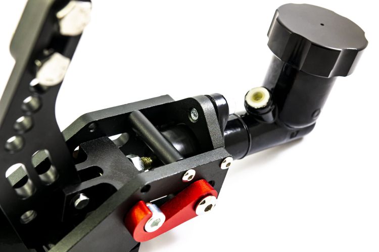 Hydrauliczny hamulec ręczny ze zbiorniczkiem na płyn