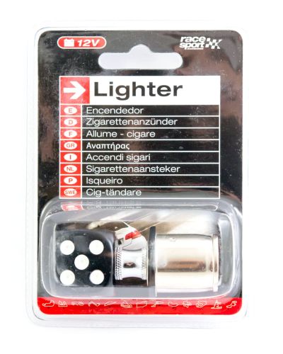 Car Lighter 12V Black Dice - Wkład do zapalniczki samochodowej