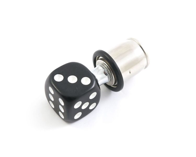 Car Lighter 12V Black Dice - Wkład do zapalniczki samochodowej