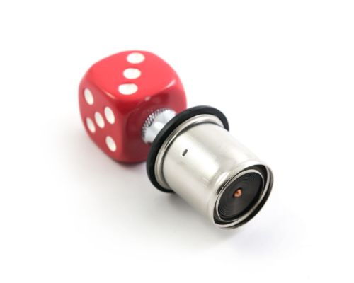 Car Lighter 12V Red Dice - Wkład do zapalniczki samochodowej