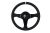 Slide Leather Steering Wheel Silver Strip 350mm - Skórzana kierownica z odsadzeniem