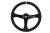 Slide Leather Steering Wheel Silver Strip 350mm - Skórzana kierownica z odsadzeniem