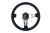 Slide Suede Steering Wheel Silver-Blue 350mm - Zamszowa kierownica sportowa Slide z odsadzeniem pp-kr-048