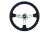 Slide Suede Steering Wheel Silver-Blue 350mm - Zamszowa kierownica sportowa Slide z odsadzeniem pp-kr-048