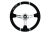 Slide Suede Steering Wheel Silver 350mm - Zamszowa kierownica sportowa Slide z odsadzeniem