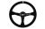 Slide Suede Steering Wheel Silver Strip 350mm - Zamszowa kierownica sportowa Slide z odsadzeniem
