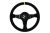 Slide Suede Steering Wheel Yellow Strip 350mm - Zamszowa kierownica sportowa Slide z odsadzeniem