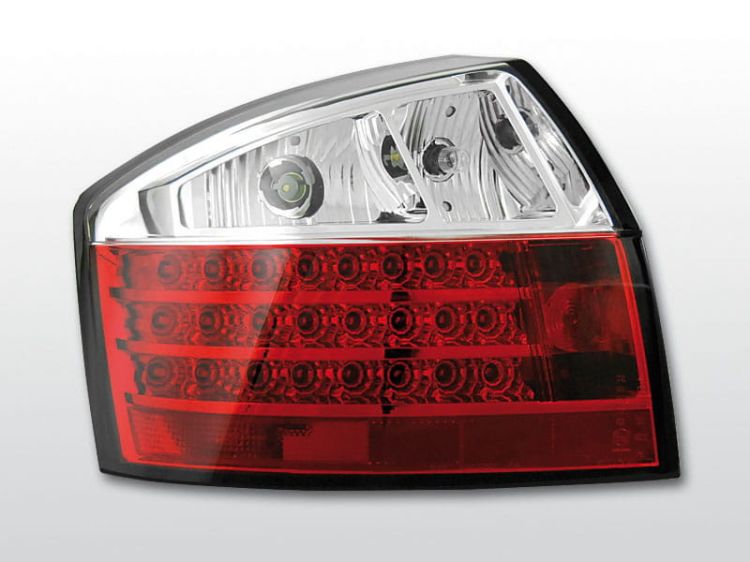 Lampy tylne AUDI A4 10.00-10.04 RED WHITE LED