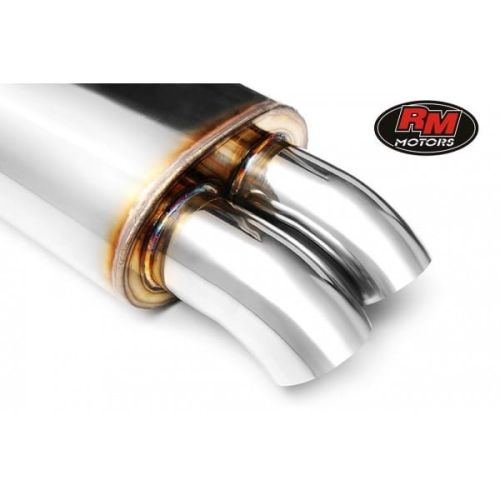 Tłumik końcowy eliptyczny RM Motors E104 2x76mm