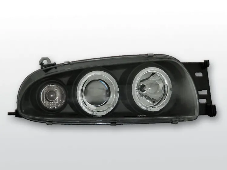 Lampy przednie FORD FIESTA MK4 10.95-08.99 ANGEL EYES BLACK