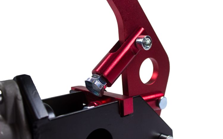 Hydrauliczny hamulec ręczny z zapadką