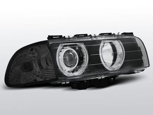 Lampy przednie BMW E38 06.94-08.98 H7/H7 ANGEL EYES BLACK