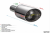 Pojedyncza końcówka wydechu ULTER N1-60 Ø 100 mm / długość 150 mm