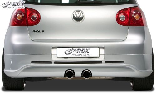 Dokładka tylnego zderzaka RDX Racedesign VW Golf 5 "GTI / R-Five" z wycięciem na wydechy R32 style