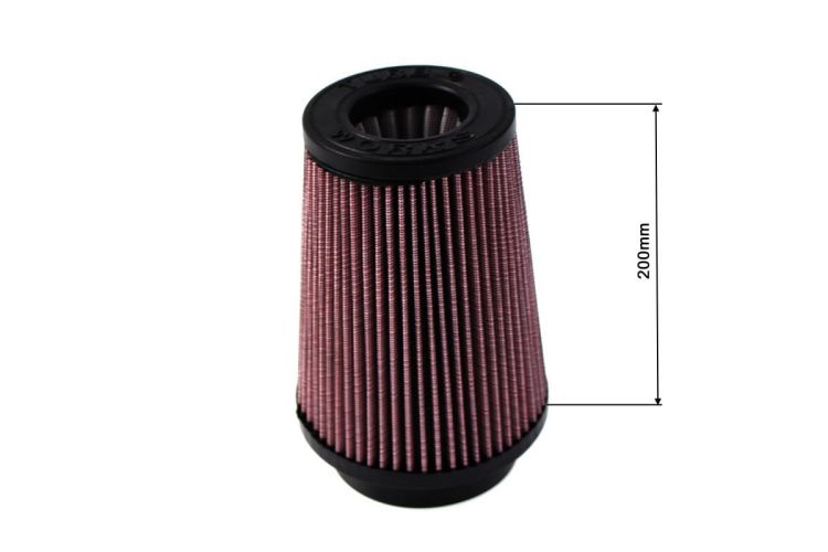Filtr stożkowy TurboWorks 200mm x 101mm Purple