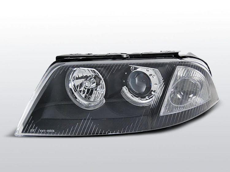 Lampy przednie VW PASSAT 3BG B5 FL 09.00-03.05 ANGEL EYES BLACK