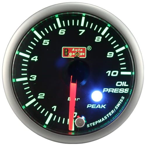 Auto Gauge Stepper Motor Peak Oil Pressure - Wskaźnik ciśnienia oleju 52mm