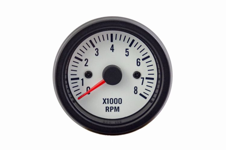 Wskaźnik dodatkowy obrotomierz - Auto Gauge VDO White Tachometer 52mm