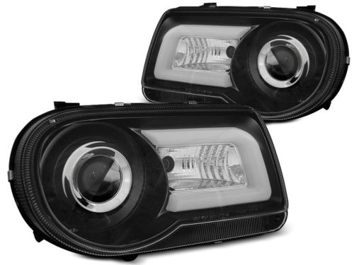 Lampy Przód CHRYSLER 300C 05-10 BLACK TUBE LIGHT