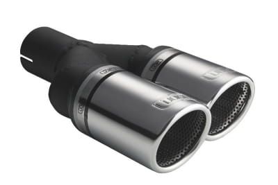 Podwójna końcówka wydechu ULTER N2-90RSP (prawa) Ø 90 mm / długość 225/205 mm