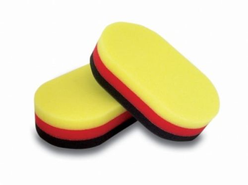 Flexipads - Aplikator polerski owalny trzy kolory żółty - czerwony - czarny (tricolor german)