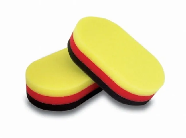 Flexipads - Aplikator polerski owalny trzy kolory żółty - czerwony - czarny (tricolor german)