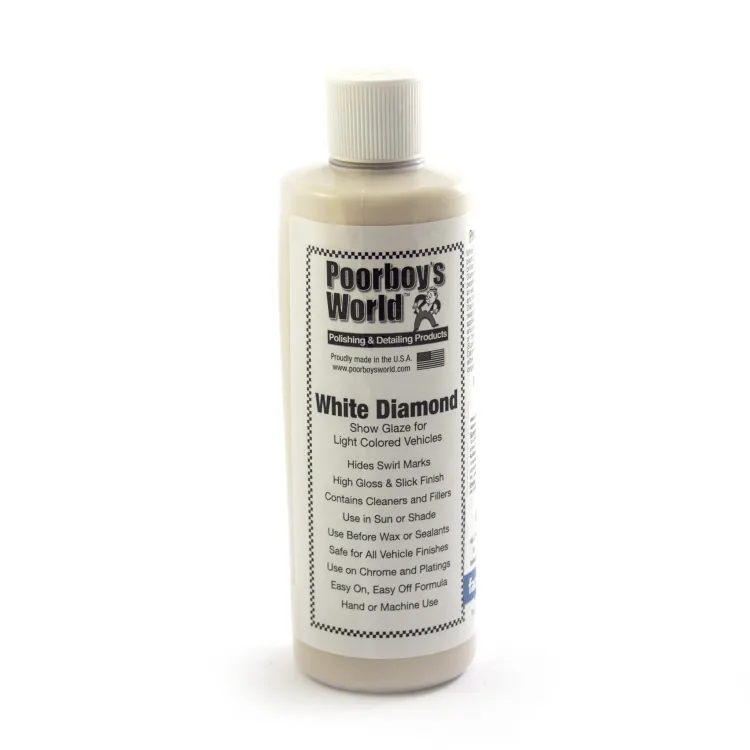 Poorboy's World White Diamond Show Glaze 473ml - Politura do jasnych lakierów