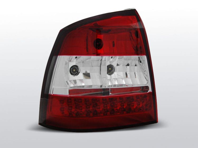 Lampy tylne OPEL ASTRA G 09.97-02.04 RED WHITE LED