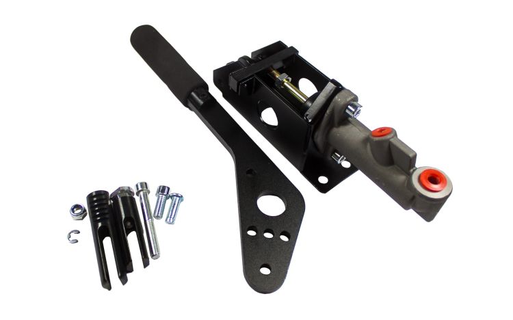 Hydrauliczny hamulec ręczny z zapadką