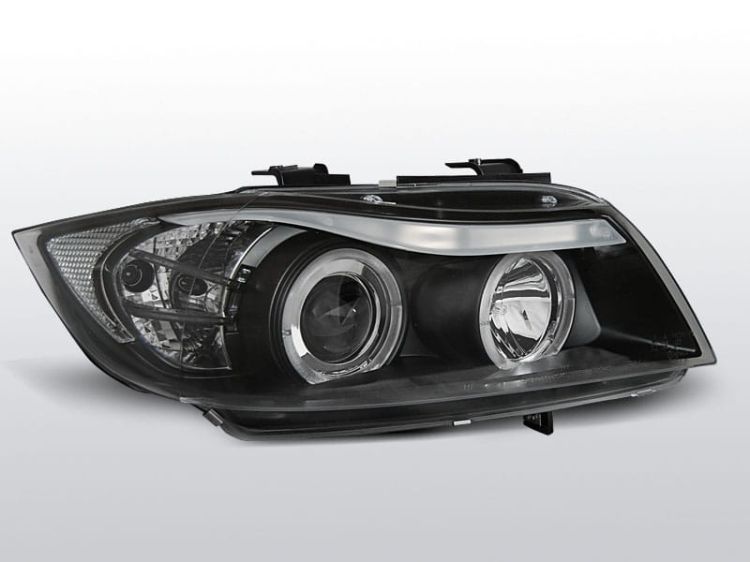 Lampy przednie BMW E90/E91 03.05-08.08 ANGEL EYES BLACK