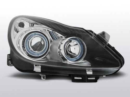 Lampy przednie OPEL CORSA D 04.06- ANGEL EYES BLACK