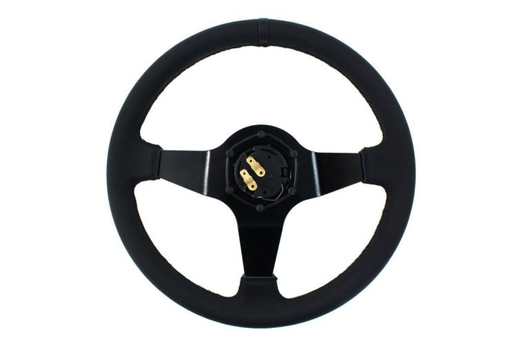 Slide Leather Steering Wheel Black 350mm- Skórzana kierownica z odsadzeniem
