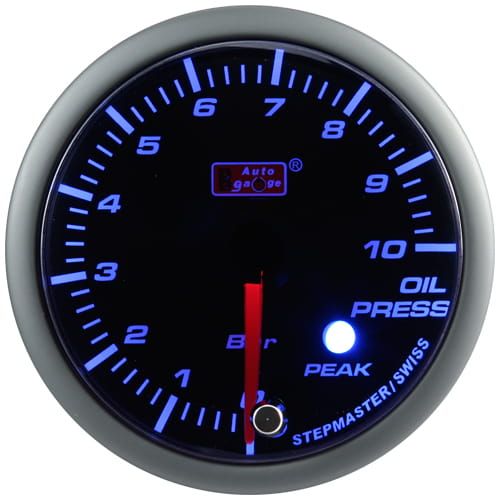 Auto Gauge Stepper Motor Peak Oil Pressure - Wskaźnik ciśnienia oleju 52mm