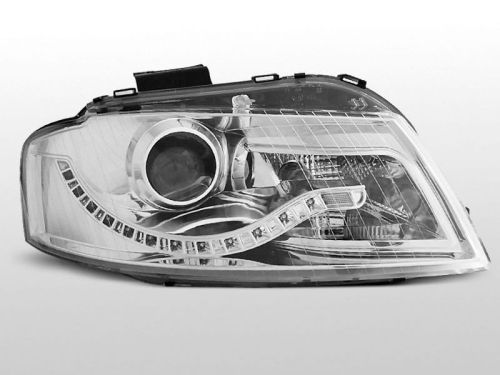 Lampy przednie AUDI A3 8P 05.03-03.08 DAYLIGHT CHROME