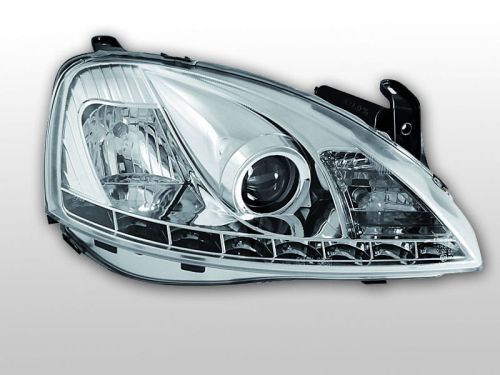 Lampy przednie OPEL CORSA C 11.00-09.06 DAYLIGHT CHROME