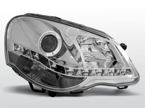 Lampy przednie VW POLO 9N3 04.05-09 DAYLIGHT CHROME