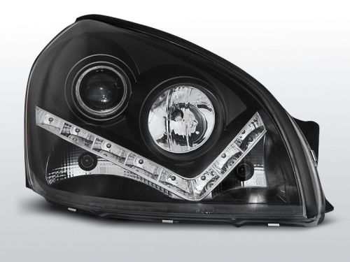 Lampy przednie HYUNDAI TUCSON 07.04-10 DAYLIGHT BLACK