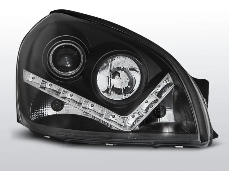 Lampy przednie HYUNDAI TUCSON 07.04-10 DAYLIGHT BLACK