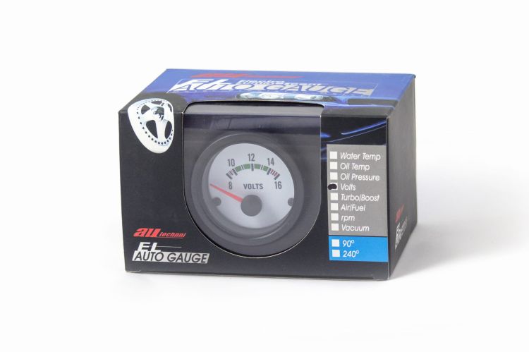 Wskaźnik dodatkowy woltomierz - Auto Gauge VDO White Voltmeter 52mm