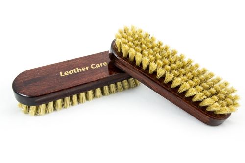 Duża szczotka do czyszczenia skóry  borsta med naturborst - storlek XL