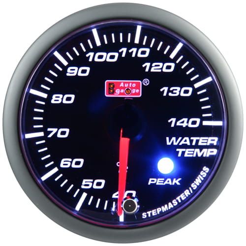 Wskaźnik temperatura wody SM PEAK - bursztynowo biały 52mm