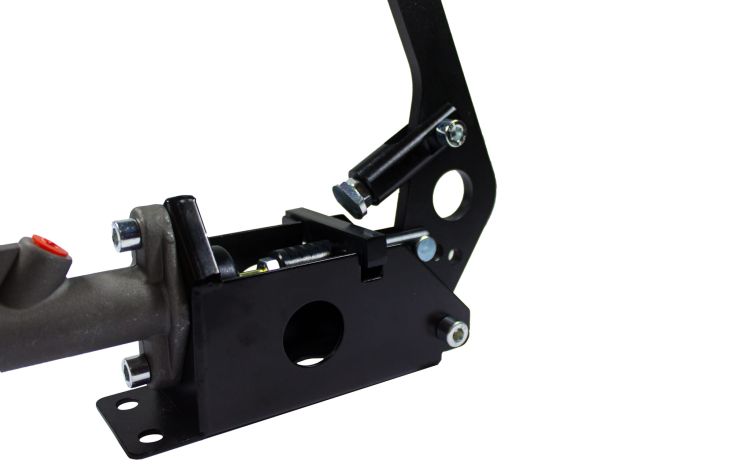 Hydrauliczny hamulec ręczny z zapadką